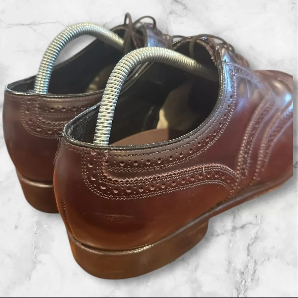 Florsheim 548418‎ Wingtip Oxford Brown Leather Dress Shoes Mens 10